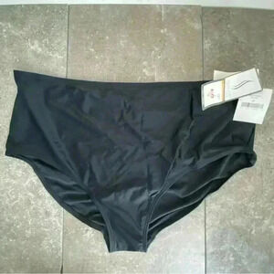 NWT Silhouette Solutions Swim Bottom Brief Tummy Slimmer Black Plus Size 3X